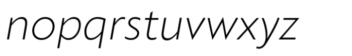 Klein Text Light Italic Font LOWERCASE