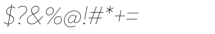 Klein Text Thin Italic Font OTHER CHARS