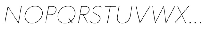 Klein Text Thin Italic Font UPPERCASE