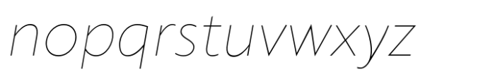 Klein Text Thin Italic Font LOWERCASE