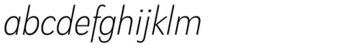 Klik Extra Light Narrow Italic Font LOWERCASE