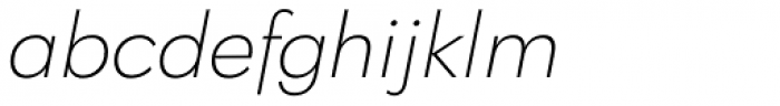 Klik Extralight Italic Font LOWERCASE