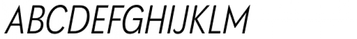 Klik Light Narrow Italic Font UPPERCASE