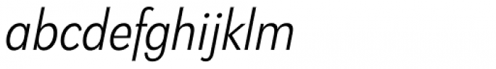 Klik Light Narrow Italic Font LOWERCASE
