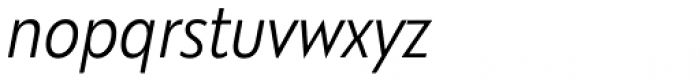 Klik Light Narrow Italic Font LOWERCASE