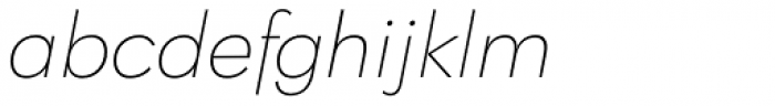 Klik Thin Italic Font LOWERCASE