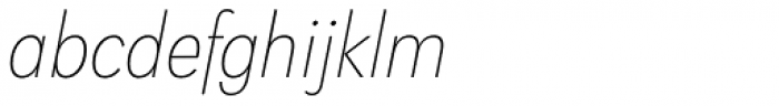 Klik Thin Narrow Italic Font LOWERCASE