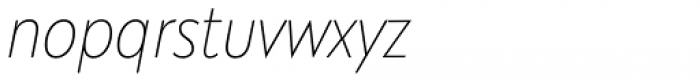 Klik Thin Narrow Italic Font LOWERCASE