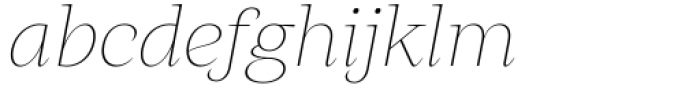 Klimaks Thin Italic Font LOWERCASE