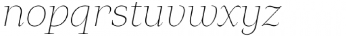 Klimaks Thin Italic Font LOWERCASE