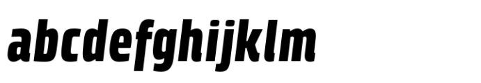 Klint Black Condensed Italic Font LOWERCASE