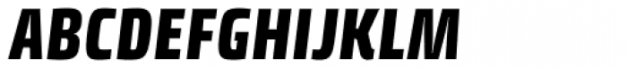 Klint Pro Black Condensed Italic Font UPPERCASE