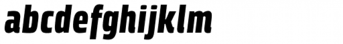 Klint Pro Black Condensed Italic Font LOWERCASE
