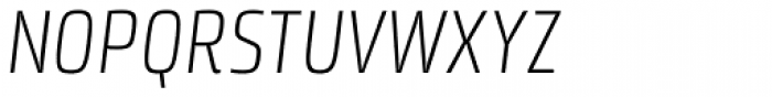 Klint Pro Light Condensed Italic Font UPPERCASE