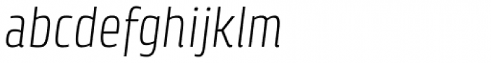 Klint Pro Light Condensed Italic Font LOWERCASE