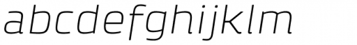 Klint Pro Light Extended Italic Font LOWERCASE