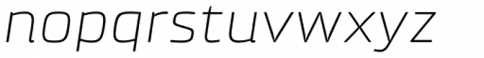 Klint Pro Light Extended Italic Font LOWERCASE