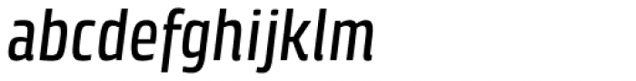 Klint Pro Medium Condensed Italic Font LOWERCASE