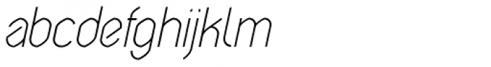 Klipa Light Italic Font LOWERCASE