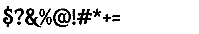 Kliwon Scary Rough Regular Font OTHER CHARS