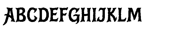 Kliwon Scary Rough Regular Font UPPERCASE