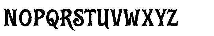 Kliwon Scary Rough Regular Font LOWERCASE