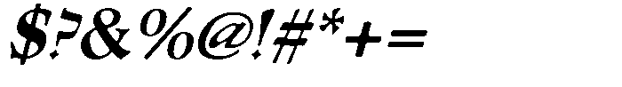Klopfzeichen Extra Bold Italic Font OTHER CHARS