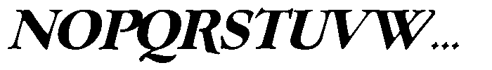 Klopfzeichen Extra Bold Italic Font UPPERCASE