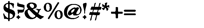 Klopfzeichen Extra Bold Font OTHER CHARS