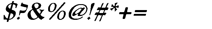 Klopfzeichen Medium Italic Font OTHER CHARS