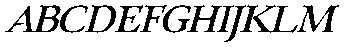 Klopfzeichen Medium Italic Font UPPERCASE
