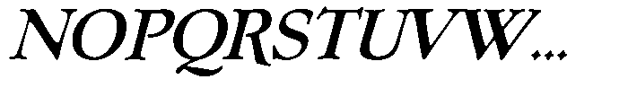 Klopfzeichen Medium Italic Font UPPERCASE
