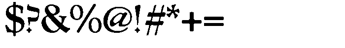 Klopfzeichen Medium Font OTHER CHARS