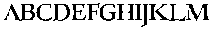Klopfzeichen Medium Font UPPERCASE
