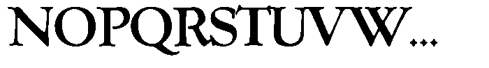 Klopfzeichen Medium Font UPPERCASE