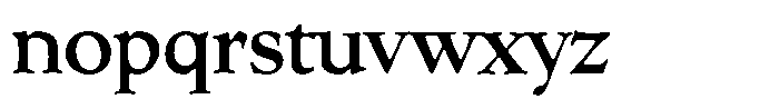Klopfzeichen Medium Font LOWERCASE