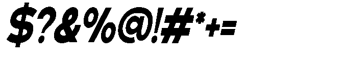 Klovert Black Condensed Slant Font OTHER CHARS