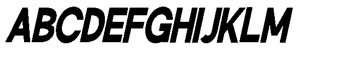 Klovert Black Condensed Slant Font UPPERCASE