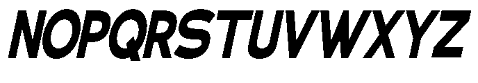 Klovert Black Condensed Slant Font UPPERCASE