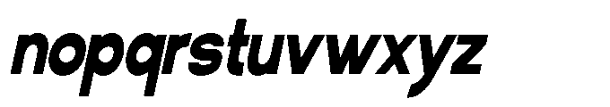 Klovert Black Condensed Slant Font LOWERCASE