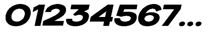 Klovert Black Expanded Slant Font OTHER CHARS