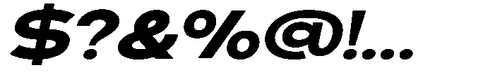 Klovert Black Expanded Slant Font OTHER CHARS
