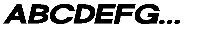 Klovert Black Expanded Slant Font UPPERCASE