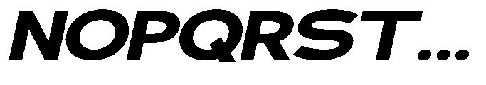 Klovert Black Expanded Slant Font UPPERCASE