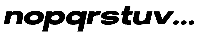 Klovert Black Expanded Slant Font LOWERCASE