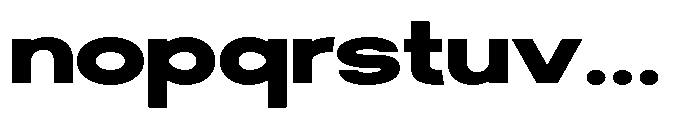 Klovert Black Expanded Font LOWERCASE