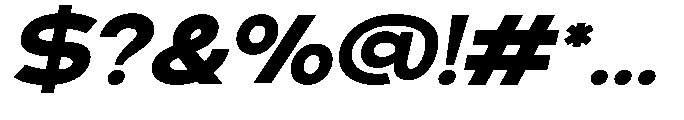Klovert Black Semi Expanded Slant Font OTHER CHARS