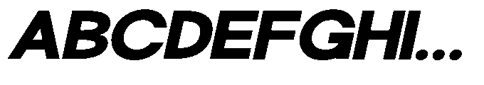 Klovert Black Semi Expanded Slant Font UPPERCASE