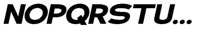 Klovert Black Semi Expanded Slant Font UPPERCASE