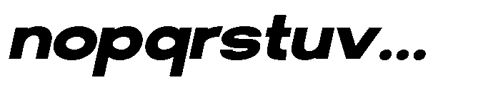 Klovert Black Semi Expanded Slant Font LOWERCASE